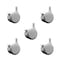 Service Caster 3 Inch MRI Safe Casters with Brakes, 7/16 Inch Grip Ring Stem, Set of 5, SCC, 5PK SCC-GR02S75-TPR-GRY-B-71678-MRI-5 - alternate 1